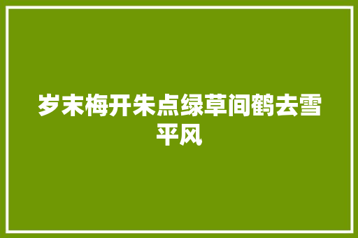 岁末梅开朱点绿草间鹤去雪平风