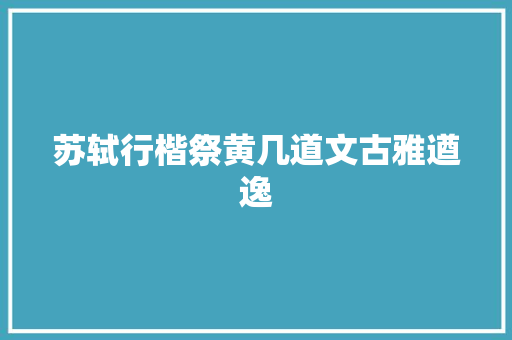 苏轼行楷祭黄几道文古雅遒逸