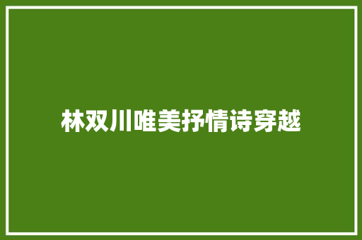 林双川唯美抒情诗穿越
