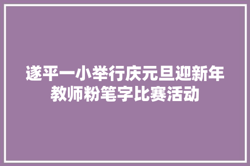 遂平一小举行庆元旦迎新年教师粉笔字比赛活动
