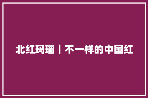 北红玛瑙｜不一样的中国红