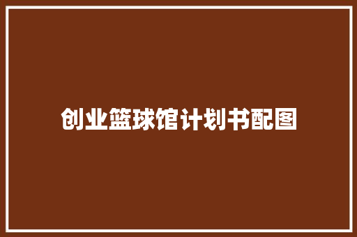 创业篮球馆计划书配图