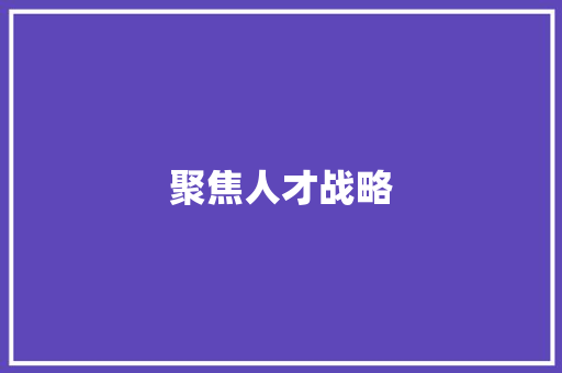 聚焦人才战略，共创辉煌未来_XX公司招聘计划书介绍