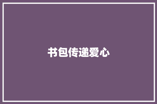书包传递爱心，知识照亮未来_捐书包计划助力贫困学子