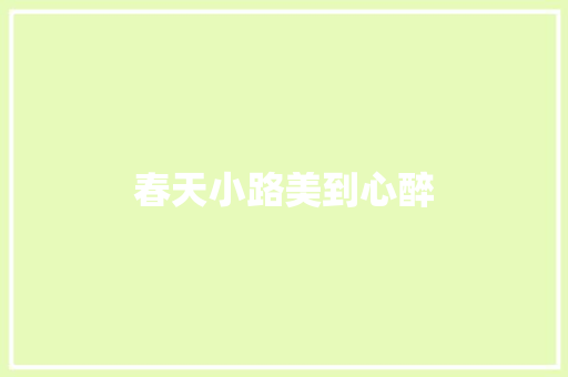 春天小路美到心醉