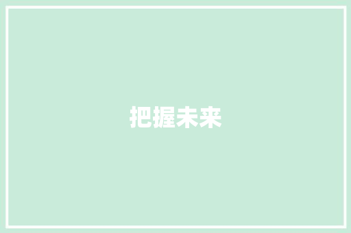 把握未来，成就卓越_全面介绍个人成长计划