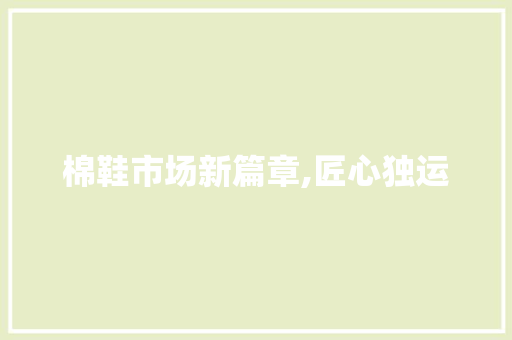 棉鞋市场新篇章,匠心独运，温暖前行