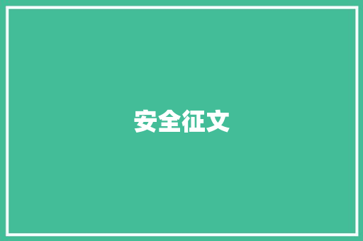安全征文