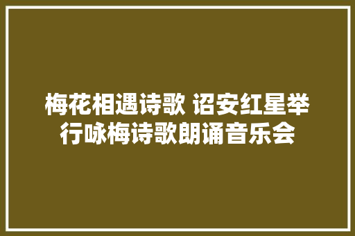 梅花相遇诗歌 诏安红星举行咏梅诗歌朗诵音乐会