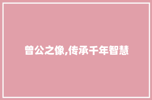 曾公之像,传承千年智慧，铸就民族精神