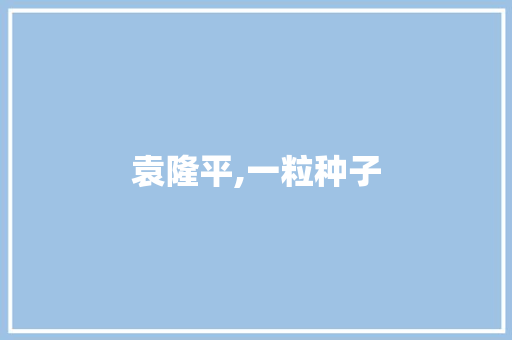 袁隆平,一粒种子，一颗心，改变世界的力量