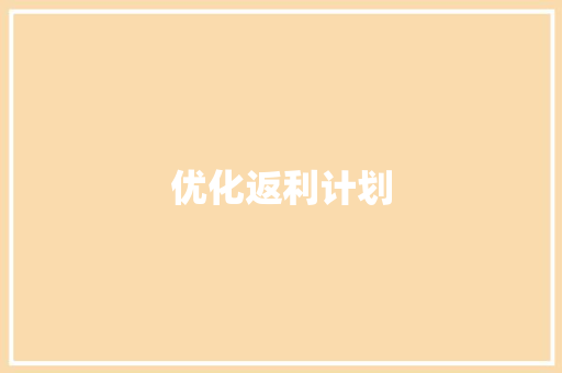 优化返利计划，提升客户忠诚度_基于返利计划书文稿的分析与建议