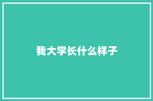 我大学长什么样子