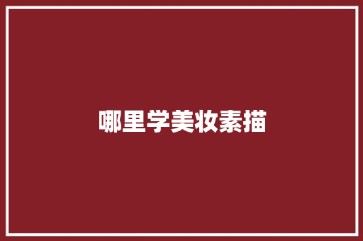 哪里学美妆素描