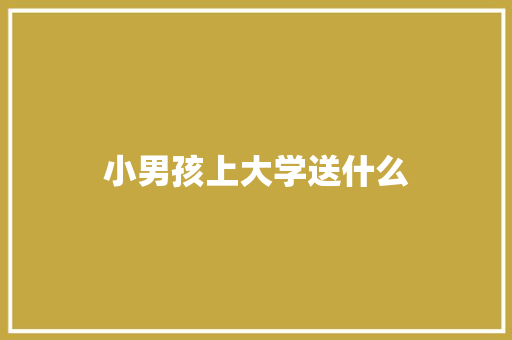 小男孩上大学送什么