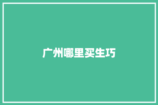 广州哪里买生巧