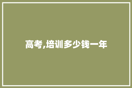 高考,培训多少钱一年
