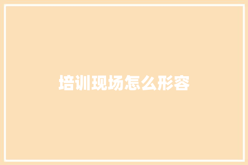 培训现场怎么形容