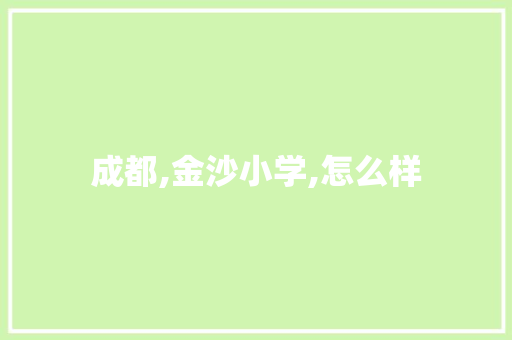 成都,金沙小学,怎么样