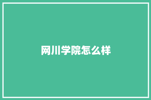 网川学院怎么样