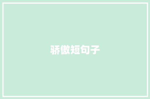 骄傲短句子