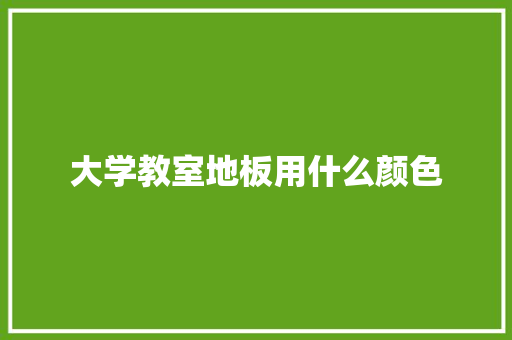 大学教室地板用什么颜色