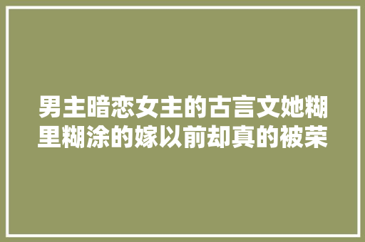男主暗恋女主的古言文她糊里糊涂的嫁以前却真的被荣宠了生平