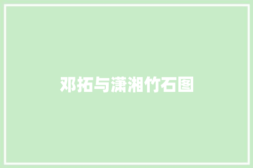 邓拓与潇湘竹石图