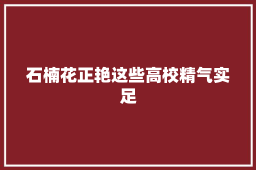 石楠花正艳这些高校精气实足
