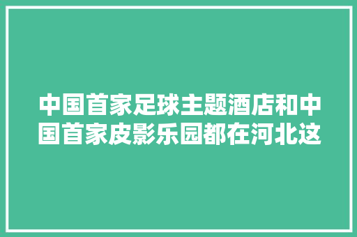中国首家足球主题酒店和中国首家皮影乐园都在河北这座小城