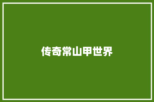 传奇常山甲世界