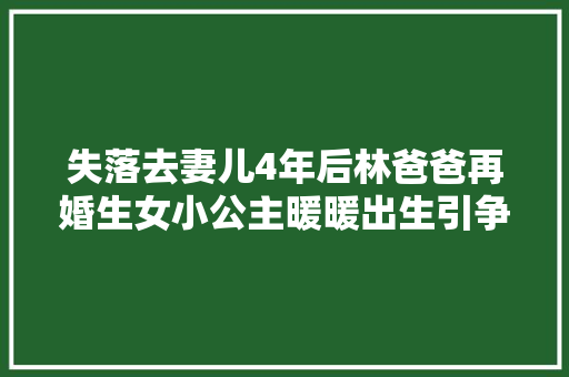 失落去妻儿4年后林爸爸再婚生女小公主暖暖出生引争议