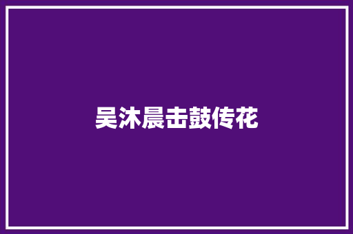 吴沐晨击鼓传花