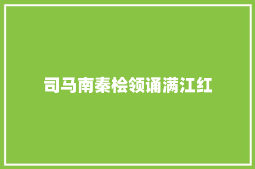 司马南秦桧领诵满江红