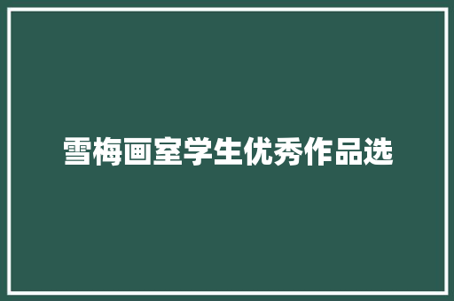 雪梅画室学生优秀作品选