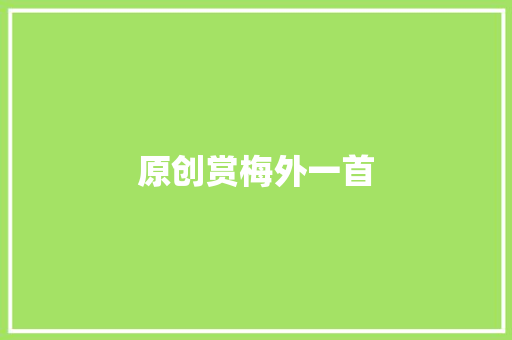 原创赏梅外一首