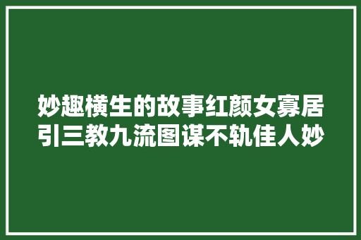 妙趣横生的故事红颜女寡居引三教九流图谋不轨佳人妙联痛训