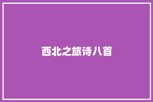 西北之旅诗八首