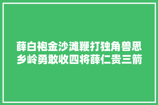 薛白袍金沙滩鞭打独角兽思乡岭勇敢收四将薛仁贵三箭定天山