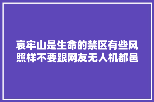 哀牢山是生命的禁区有些风照样不要跟网友无人机都邑消失