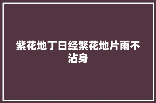 紫花地丁日经繁花地片雨不沾身