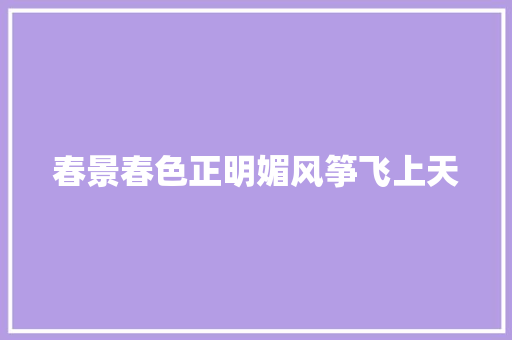 春景春色正明媚风筝飞上天