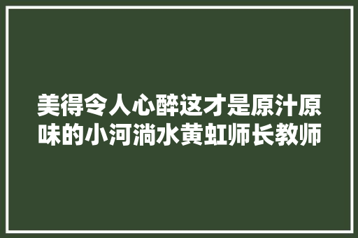 美得令人心醉这才是原汁原味的小河淌水黄虹师长教师唱得好