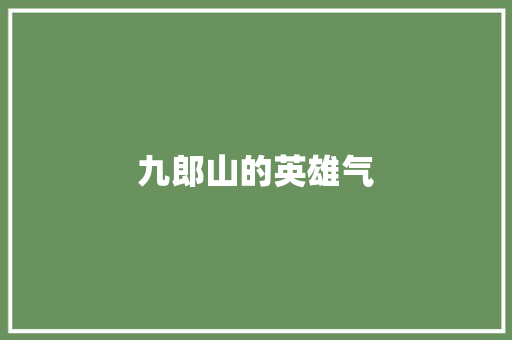 九郎山的英雄气