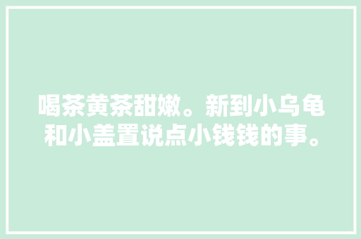喝茶黄茶甜嫩。新到小乌龟和小盖置说点小钱钱的事。 茶