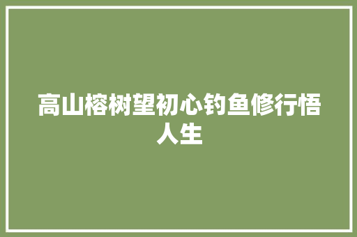 高山榕树望初心钓鱼修行悟人生