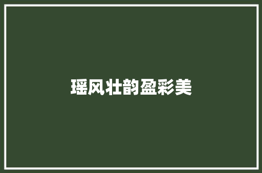 瑶风壮韵盈彩美
