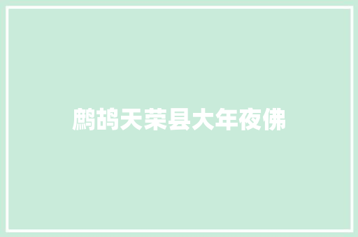 鹧鸪天荣县大年夜佛