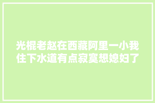 光棍老赵在西藏阿里一小我住下水道有点寂寞想媳妇了找媳