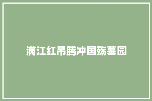 满江红吊腾冲国殇墓园